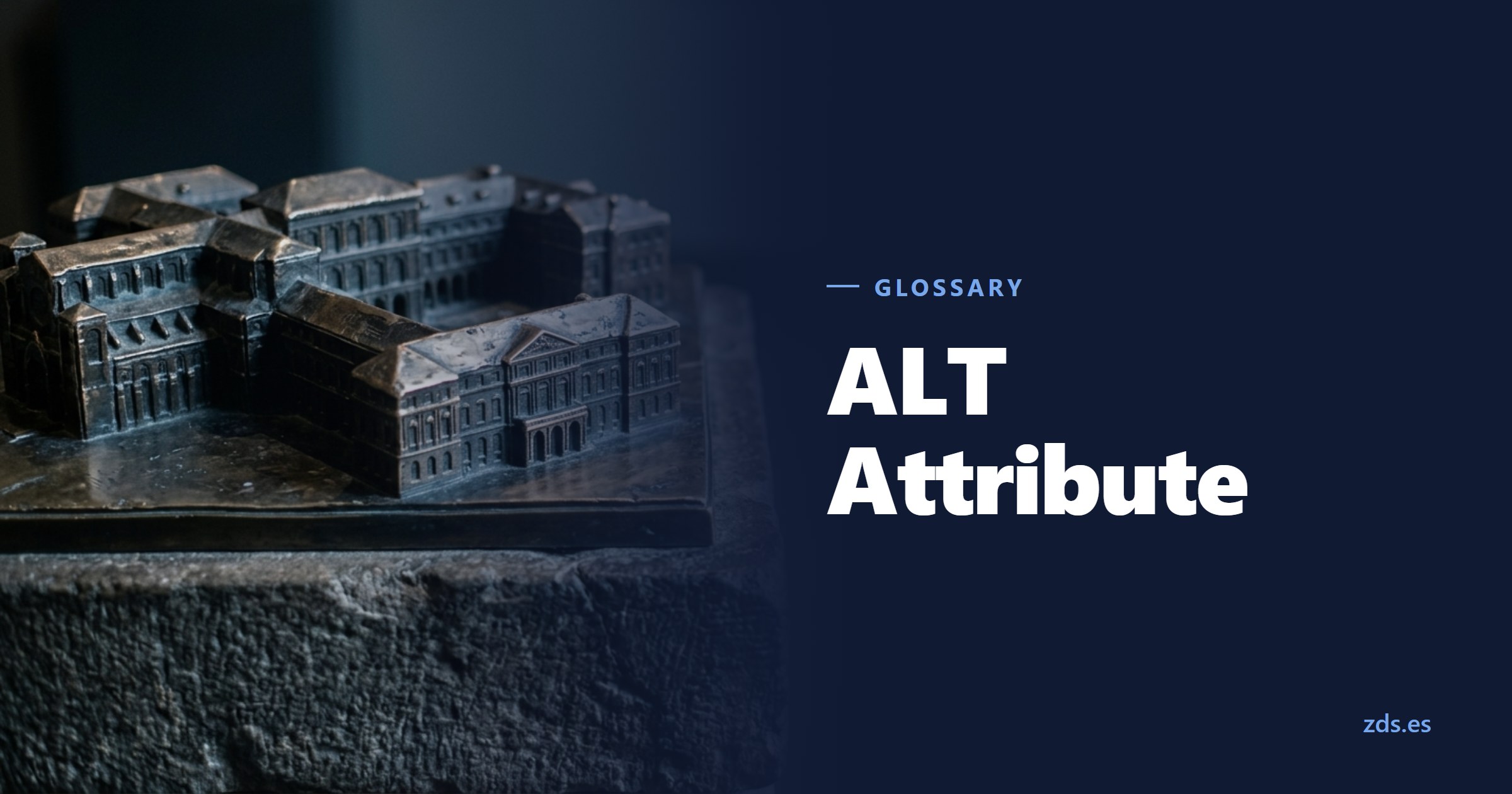 A bronze tactile relief on a plinth, worn shiny by hands — beside the title ALT Attribute